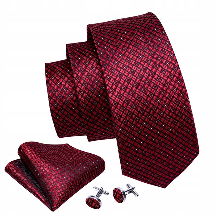 Широка червона краватка Luvu