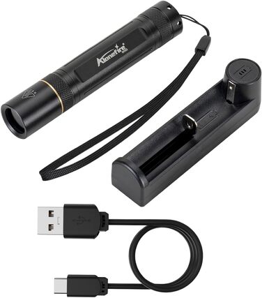 Ультрафіолетовий ліхтарик Alonefire SV003 10 Вт 365нм, портативний, акумуляторний, для виявлення сечі домашніх тварин, пошуку бурштину, риболовлі та затвердіння смоли, алюмінієвий корпус, зарядний пристрій, батарея в комплекті