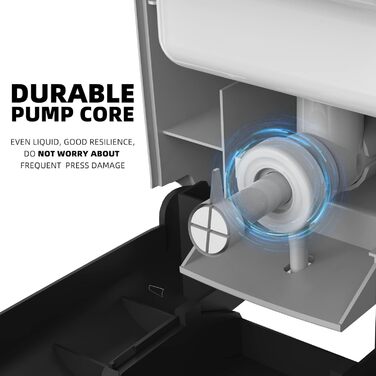 Настінний диспенсер для рідкого мила (9088) - чорний