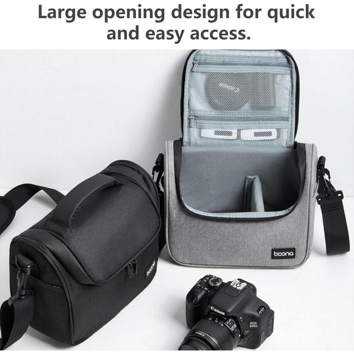 Чохол для камери Linpr: Сумка через плече для DSLR/SLR камер (Canon, Sony, Nikon), водонепроникна, чорна, S