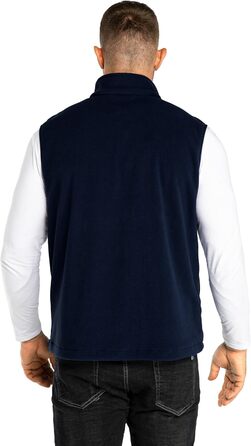 Чоловіча флісова жилетка 33,000ft з капюшоном та кишенями, темно-синій (M)