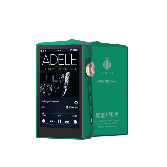 HiFi плеєр Hidizs AP80 PRO MAX: Bluetooth, Wi-Fi, Hi-Res, MQA, DSD256, 2TB SD, Зелений