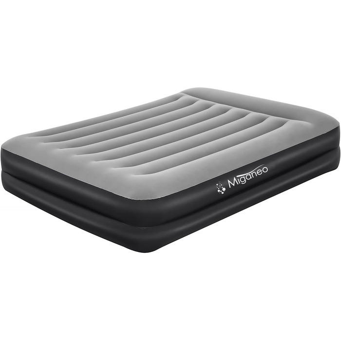 Надувне ліжко Miganeo Premium XL з електропомпою та антимікробним покриттям (203x152x46 см) | Макс. 300 кг