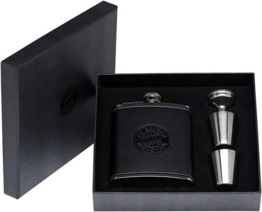 Набір фляга FC Bayern München з подарунковою коробкою, 2 чашки та воронка, 200 мл, нержавіюча сталь