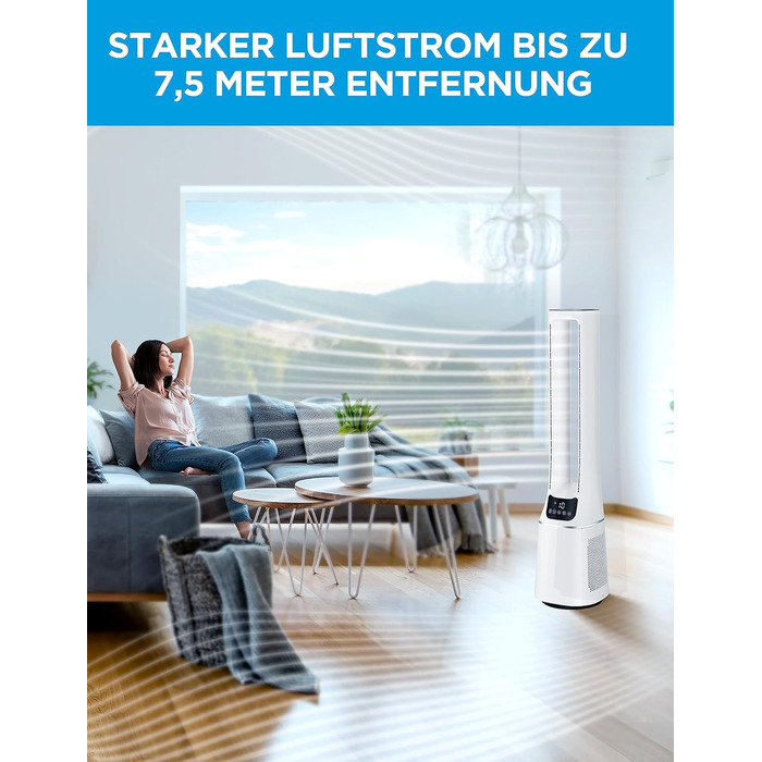 Вентилятор потоловий Midea FZ10-17JR Elegant з дистанційним керуванням, білий, таймер 12H