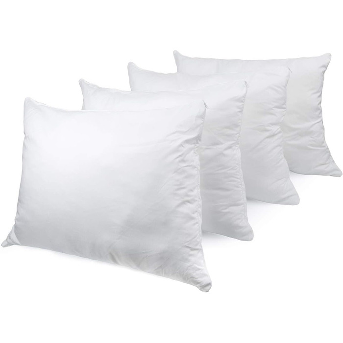 H&F Heimtextilien Top Quality Pillow 50x70 4-Piece Set | Allergy-Friendly Pillow with Oeko-TEX Certification | Cover: 100% Microfiber | Filling: 550 Grams Polyester 4 50 x 70 cm