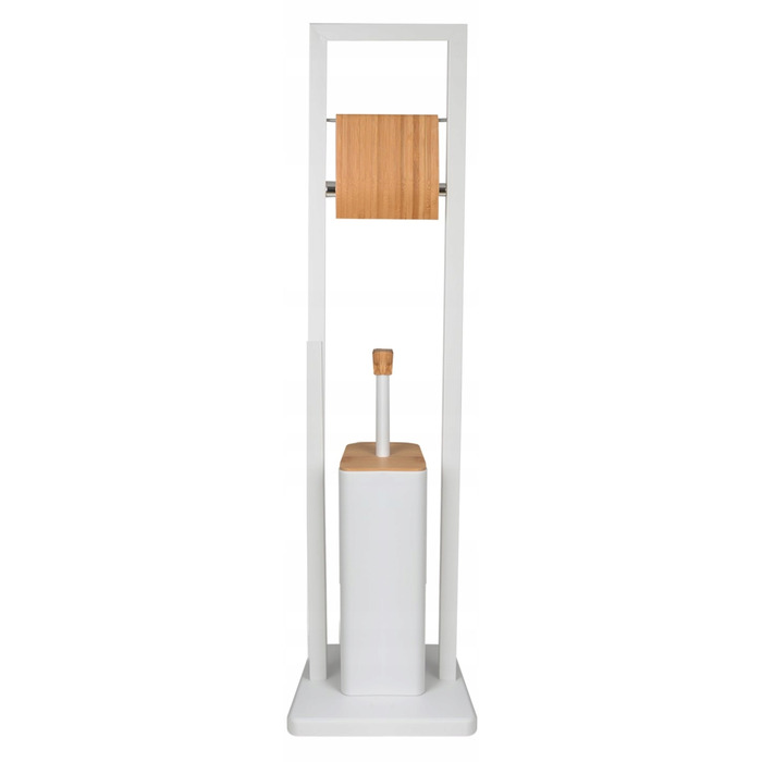 Набір для туалету Yoka Home (металевий, білий) з тримачем для паперу та йоржиком