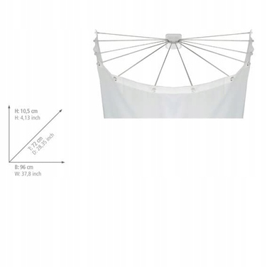 Дуговий шторний карниз Wenko 72-96 x 10 мм, білий