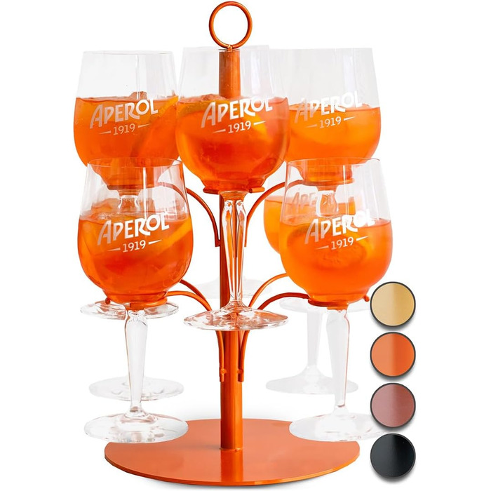 Стійка для коктейлів SpritzUpYourLife на 8 келихів - Aperol, Sarti Rosa, для вечірок та подарунків