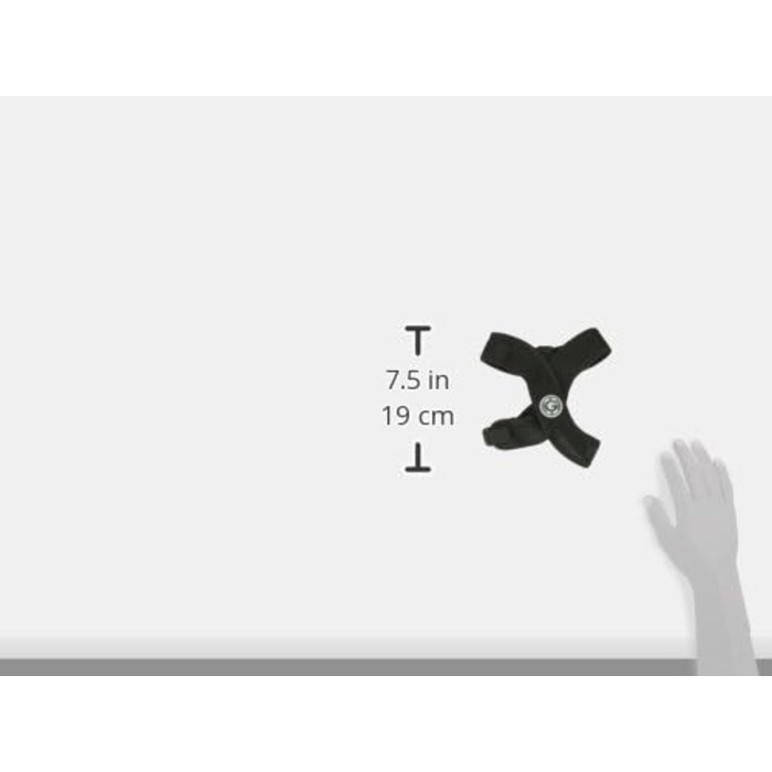 Нашийник для собак Gooby Comfort X для прогулянок та дому, чорний, розмір M, захист від задушення, для собак малих та середніх порід