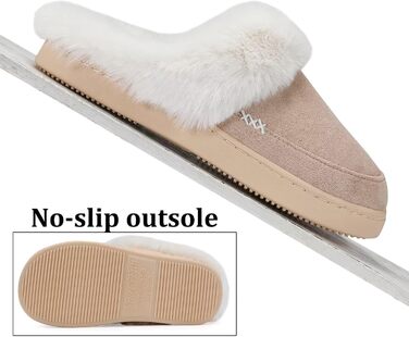 Тапочки жіночі NineCiFun, меморі-піна, теплі, з антиковзкою підошвою, для дому та вулиці, сірі (світло-сірі), 40/41.5 EU, хакі