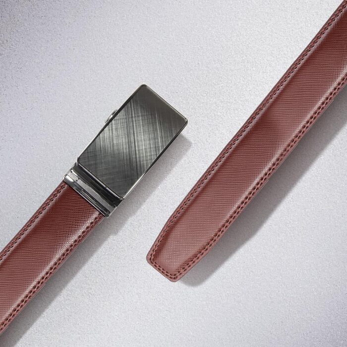 Чоловічий шкіряний ремінь на пряжці-защіпці, 35 мм, 130 см, для талії 28-44