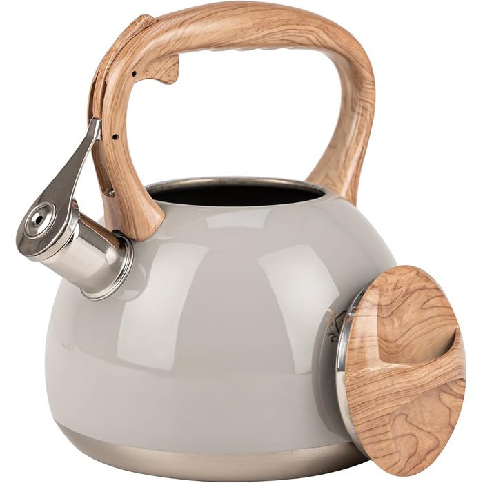 Електричний чайник Karl Hausmann 3L з автоматичним свистком, з нержавіючої сталі для Induktion, Gas та Electric плит