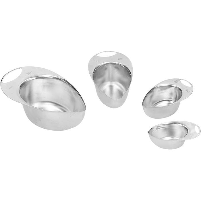 EVTSCAN Measuring Cups, 4-Piece Set, Stainless Steel Measuring Spoons, Measuring Cups Kitchen Cooking Utensil for Bakery Home