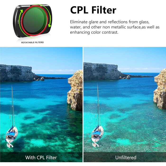 Набір фільтрів STARTRC для DJI Osmo Pocket 3 Creator Combo: CPL, ND 8, ND 16, ND 32, ND 64, ND256 (магнітні, версія з алюмінію)
