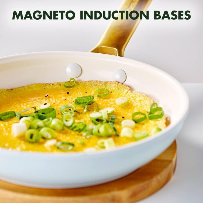 Набір сковорідок GreenPan Reserve з керамічним покриттям, 20 та 26 см, світло-блакитний, без PFAS, індукційні, для духовки, подарунок на День Матері