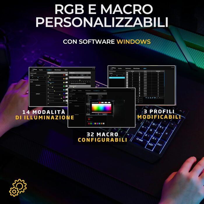 G-LAB Combo Tungsten: Бездротова ігрова клавіатура з підсвічуванням + миша 2400 DPI для PC/PS4/PS5/Xbox