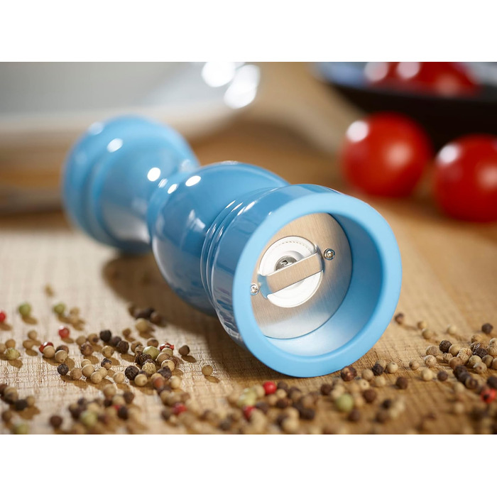 Набір для помелу спецій Echtwerk (2 шт.) - соляна та перечна млинки з ABS-пластику, керамічний механізм, ручна, блакитний, 21 см
