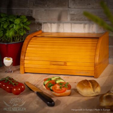 Brotbox FALKENBERGER з буку, 38x28x18 см, XL, традиційна, ручної роботи (Мед)
