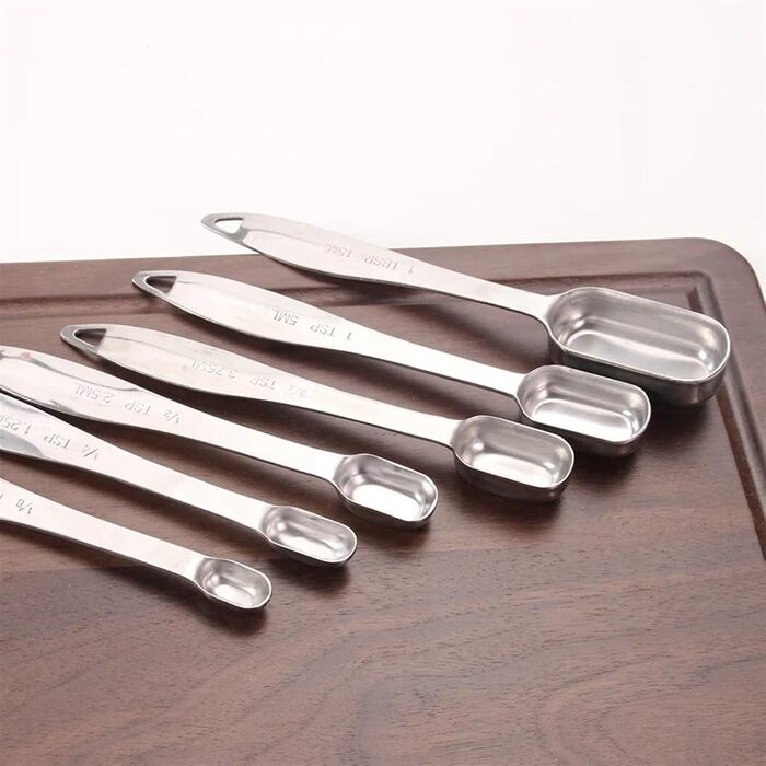 Measuring Spoon Set - Set of measuring cups and spoons – Premium measuring cups and spoons made of stainless steel for dry and liquid ingredients (Color : E)