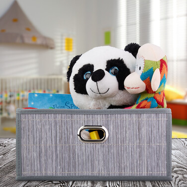 Relaxdays Bamboo Flat Storage Basket