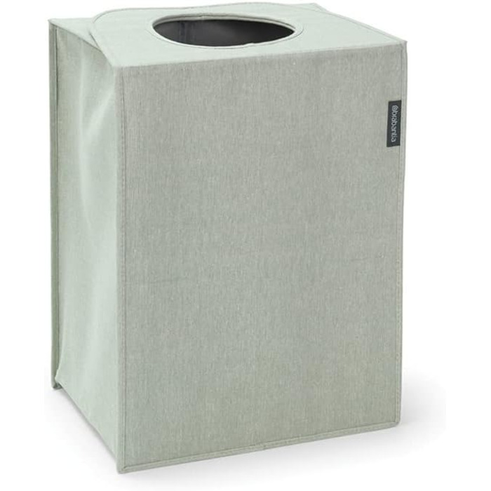 Brabantia - Laundry Bag - Quick-Drop Opening - Robust Textile Bag - Space-Saving - The lid folds out into handles - Easy emptying - Green - 55 L - 29.5 x 54.0 x 50.5 cm