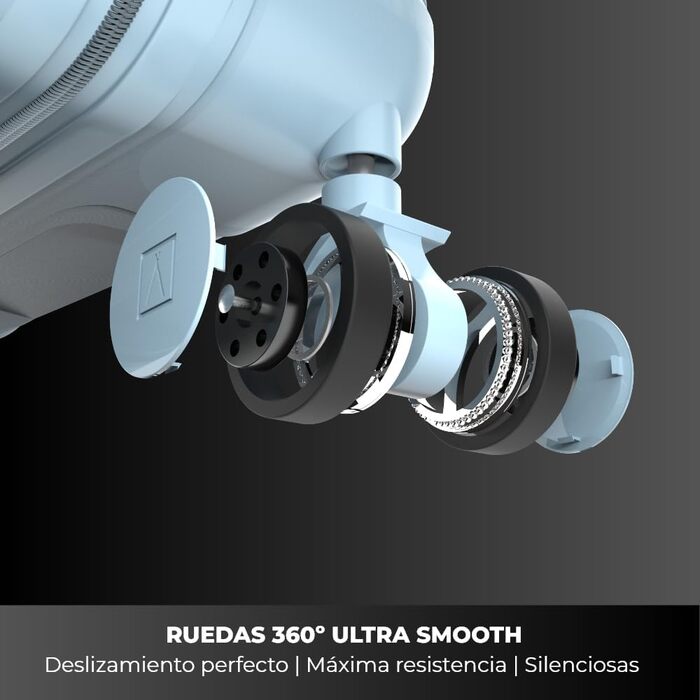 Набір валіз NUMADA Upfly T10 ABS (4 шт.): ручна, середня, велика та косметичка. 55x40x20, 60L, 78L. Безпечний та міцний.