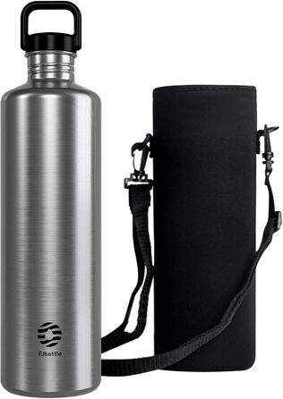 2L Stainless Steel Water Bottle | 2 Liter Single-Wall Water Canteen | Eco-Friendly Reusable Bottle | Plastic-Free and Leak-Proof Metal Water Bottle | 2l Eco Drinking Bottle, Green (Silver)