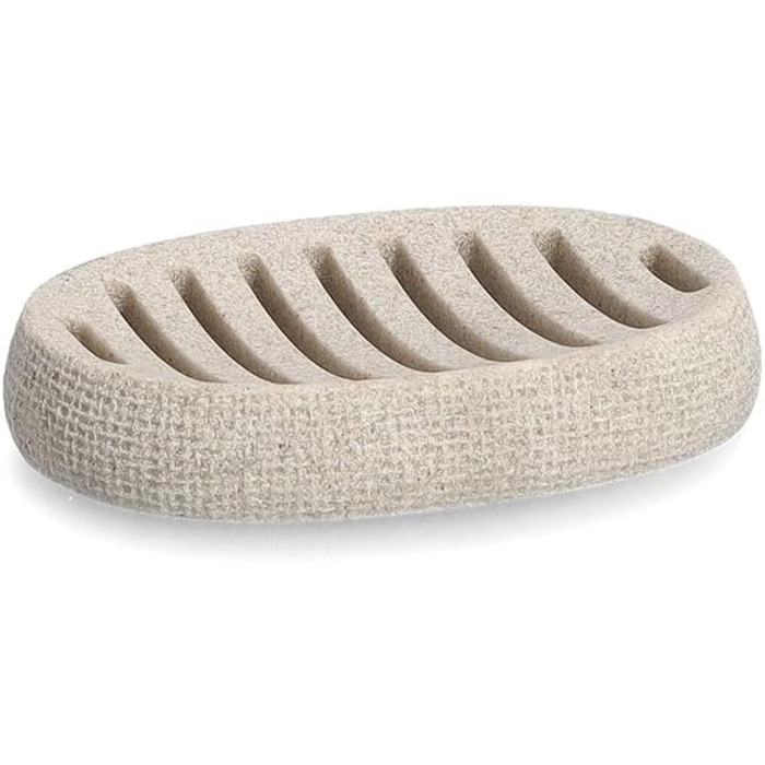 Миска для мила Zeller 18930 Natural, полірезин, бежева, 13 x 9 x 2 см