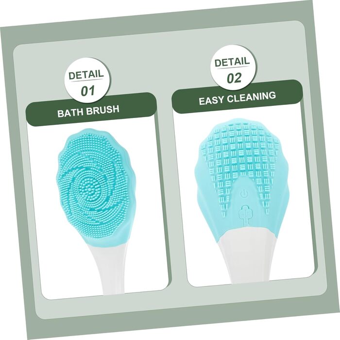 1 Piece Bath Brush Bath Scrubber Back Shower Scrubber Electric Cleaning Brush Shower Brush Back Shower Scrubber Blue