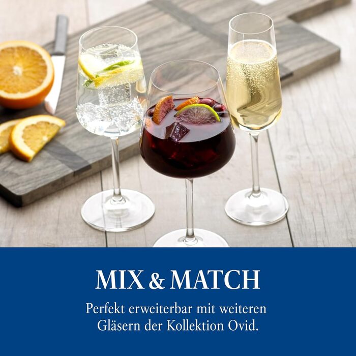 Villeroy & Boch – Ovid Water Glass Set, 4-Piece, 420 ml, Dishwasher-Safe, Water Glasses, Glass Set, Special Drinking Glasses, Glasses for Water, Juice Glasses, Crystal Glass