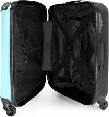 Дитячий валіза-роликовий колірний, 55x40x20 см, ручна поклажа, персоналізований, з ініціалами, для хлопчиків, з принтом 'Ренн-авто', легкий, з іменем, 2 фламінго на блакитних роликах