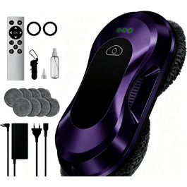 Робот для миття вікон Keero WD12D (Sternenlila) 7000 Pa, електричний, з турбомотором та 10 серветками