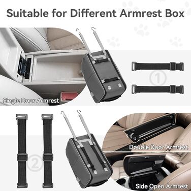 PETSFIT Автокрісло для собак у середній консолі, автокрісло для собак, схвалено авіацією, з ременем безпеки та кишенями, авто/авіа сумка для маленьких собак/кішок до 4.5 кг (Темно-сірий)