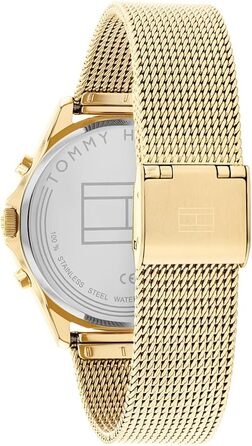 Годинник Tommy Hilfiger для жінок з багатофункціональним циферблатом та сталевим браслетом (золотий)