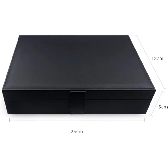 Скрінька для прикрас Honey Bear з екошкіри, чорна, для краваток, запонок, чоловіча/жіноча