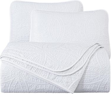 Комплект декоративних покривал Chezmoi Collection Austin (3 шт., Queen, білий)