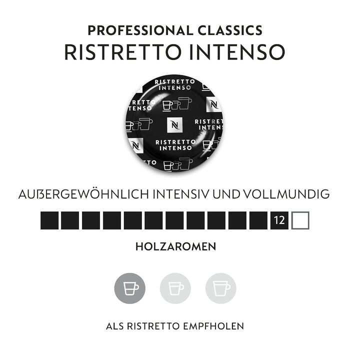 Кава в капсулах Nespresso Professional Ristretto Intenso, 50 шт