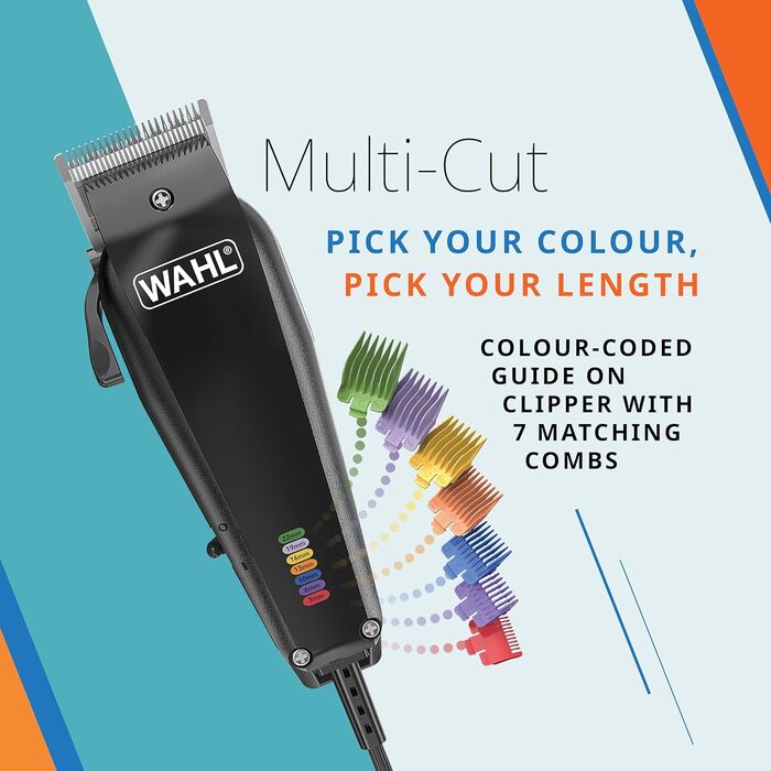 Машинка для стрижки собак WAHL Multi-Cut, з кабелем, тиха, чорна, з високоякісним сталевим лезом