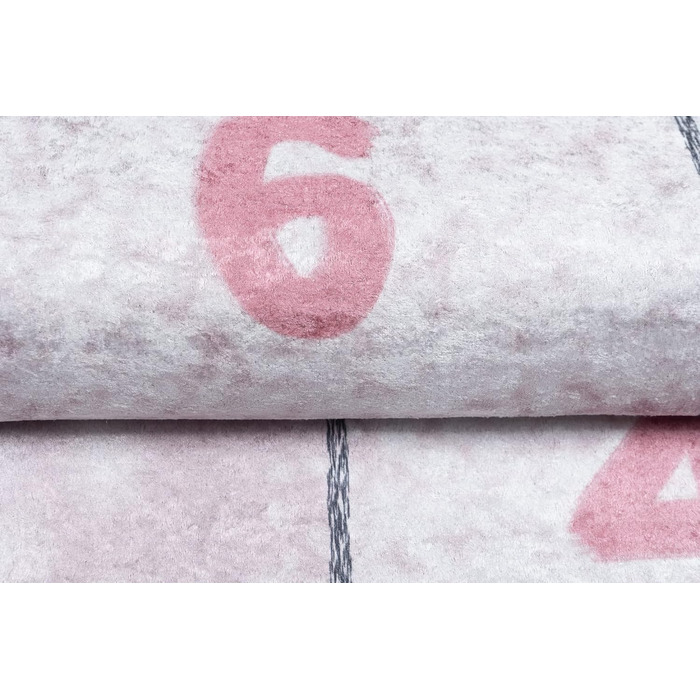 Дитячий килим TAPISO Emma, рожевий, 160x230 см, з антиковзким покриттям, принт, можна прати, ÖKO-TEX