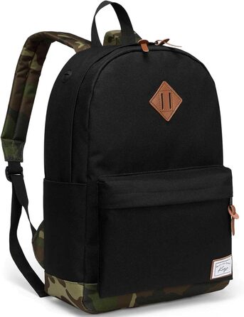 Чорний та камуфляжний рюкзак для ноутбука 15.6 дюймів, водонепроникний, для подорожей, підлітків, хлопців, чоловіків та жінок