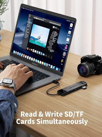 Док-станція USB-C хаб 13-в-1 з підтримкою 2 моніторів 4K HDMI, VGA, Ethernet, USB 3.0/2.0, PD 100W, SD/TF, AUX для Windows/Mac/Dell/HP