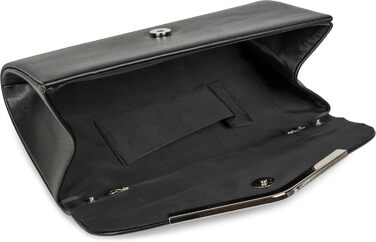 Клатч жіночий styleBREAKER темно-синій, вечірня сумочка-конверт з металевою оздобою та знімним ланцюжком 26x5.5x14.5 см