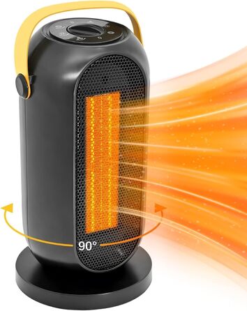 Електричний обігрівач: енергозберігаючий, 1200W, керамічний PTC, з захистом від перегріву та перекидання. 6 режимів, термостат, для дому та офісу