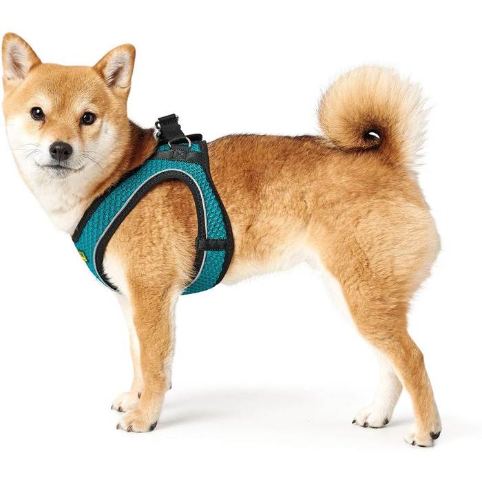 Нашийник для собак HUNTER HILO COMFORT, турквіс, S-M. Легкий, з сітчастого матеріалу, з відбиваючими елементами, зручний, для маленьких та середніх собак.