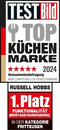 Фритюрниця електрична Russell Hobbs подвійна 8.5л з технологією Rapid Air Fryer, 8 програм, сенсорний екран, кошики 4.25л, посудомийна безпека 27290-56S