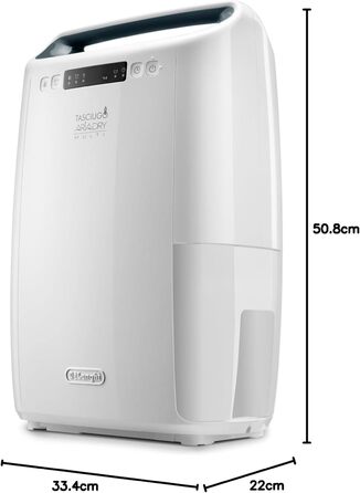 Зволожувач повітря De'Longhi AriaDry DEXD216RF з фільтрацією та функцією осушення, 16 л/день, R290, чорний