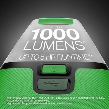 Energizer LED Camping Lantern, Vision Recharge Lantern for Camping, Hiking, Emergency, Green