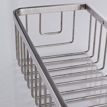 Konhard CS004 Rectangular Storage Stainless Steel Shower Caddy Brushed Shower Shelves SUS304 Stainless Steel Rustproof