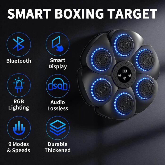 Машина для боксу DriveNova з LED-підсвіткою та Bluetooth - музична машина для боксу для дорослих та дітей, 9 швидкостей